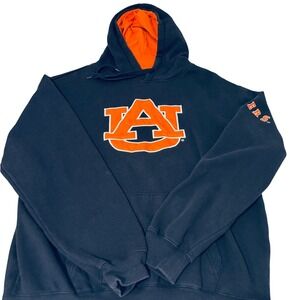 Auburn Tigers Pullover Sweatshirt Hoodie Mens L Blue Orange AU School College